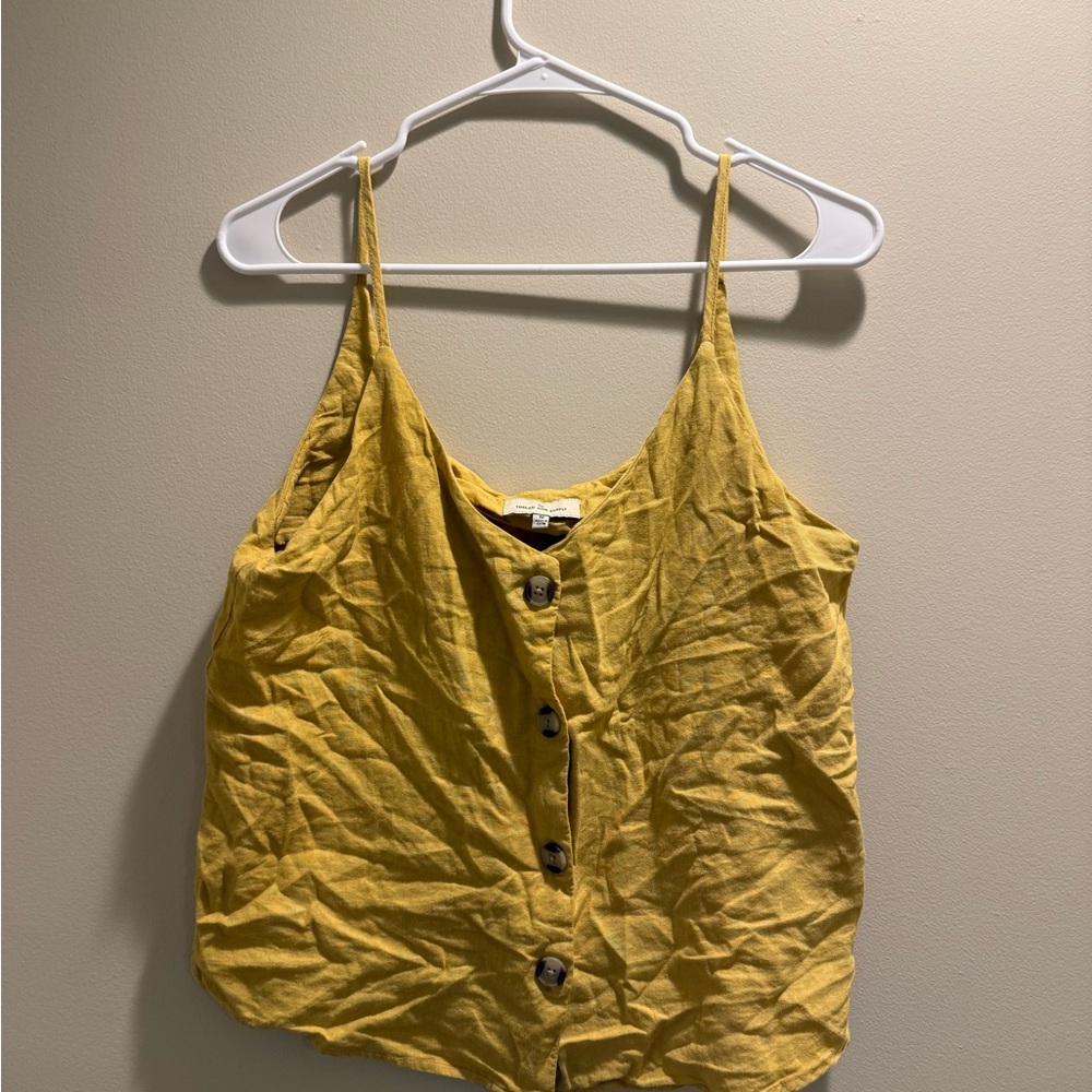 Thread & Supply Mustard Button-Down Camisole